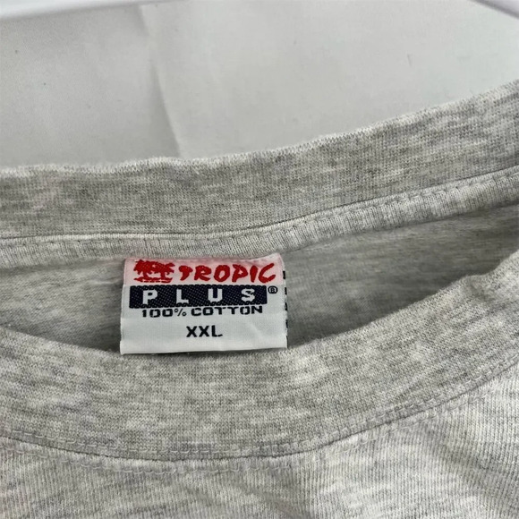 Tropic Plus Men's 2XL Gray Vintage Fishing Graphic T-Shirt‎ Short Sleeve - Picture 3 of 7